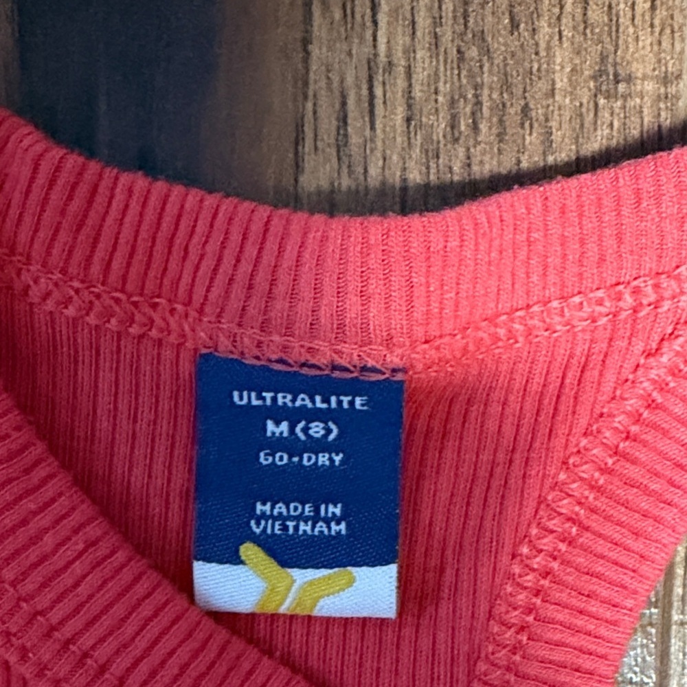 Girls' Old Navy Ribbed Racerback Tank Top - Coral Pink - Picture 2 of 3